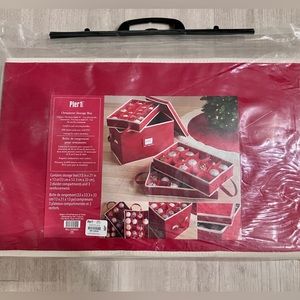 Pier 1 Ornament red storage box